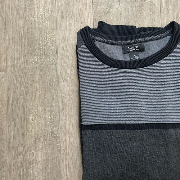 Grey and Black Colorblock Sweater - Picture 8 of 9